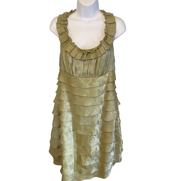 New Directions green ruffle lined size 16 dress - Picture 7 of 7